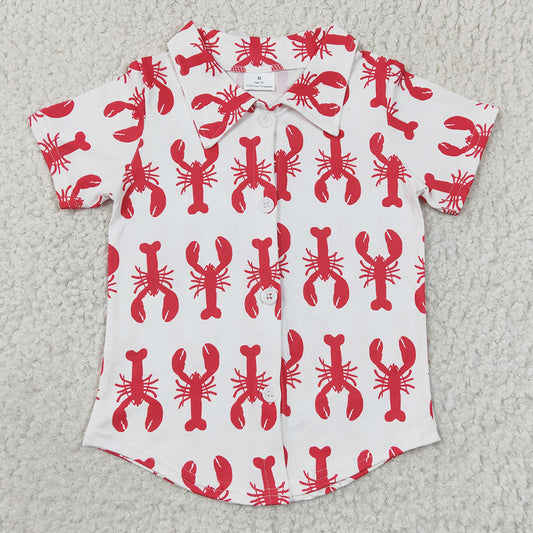 Lobster Print Boutique Baby Boys T-shirt Short Sleeve Clothes Top BT0161