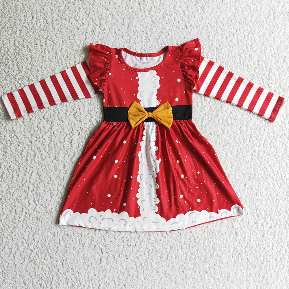 Boutique Christmas Baby Girl Dress Red GLD0146