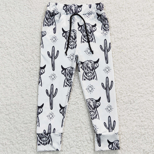 New Design Girls Pants Cow Print Cute Pants P0089