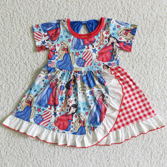 New Design Baby Girl Dress July 4th Boutique Girls Dresses GSD0028