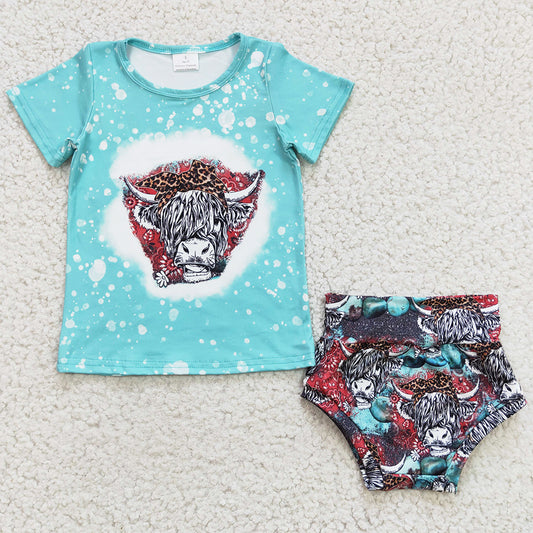 Hot Sale Toddler Baby Girls Clothes Bummies Set Infant Baby Bummie Summer Outfit GBO0070