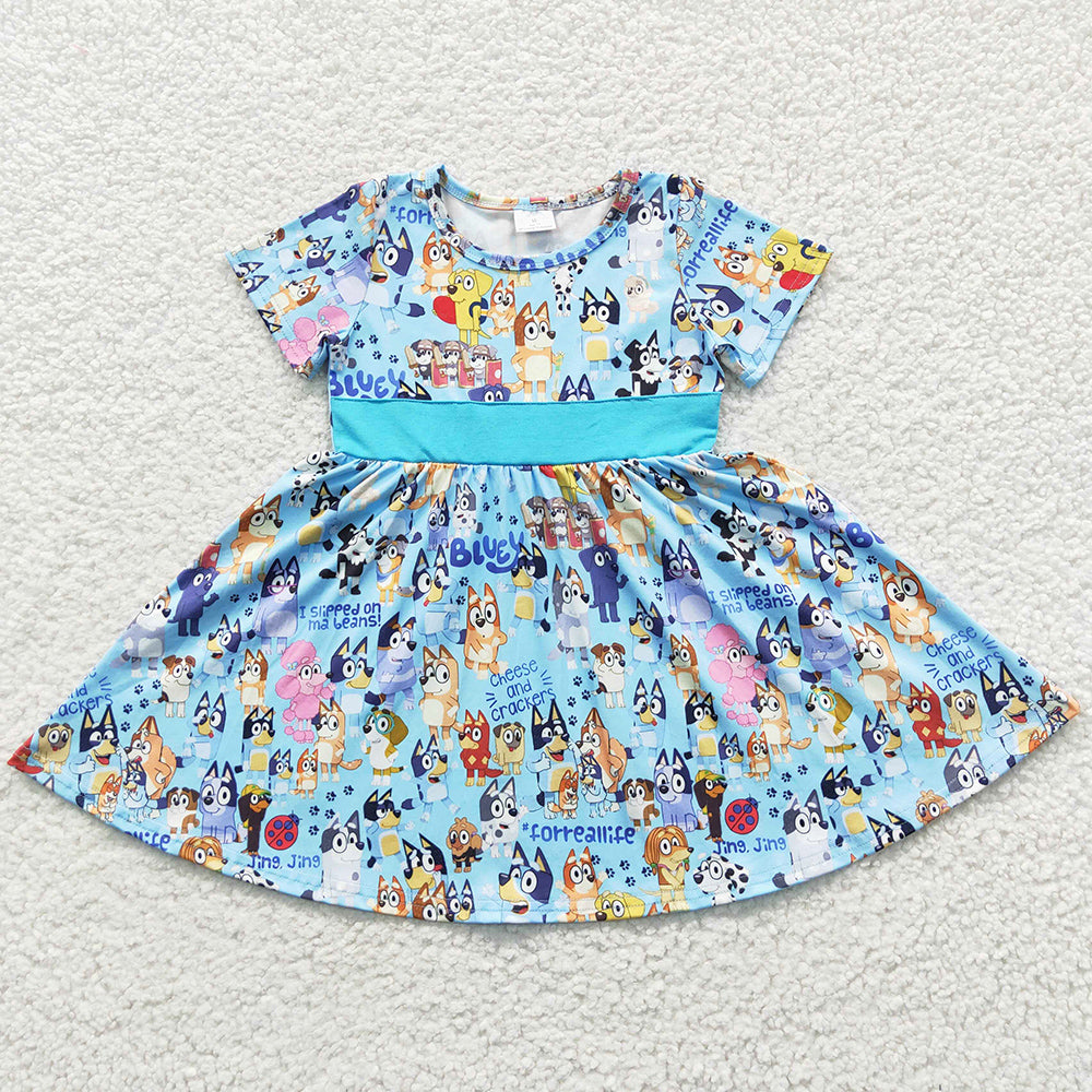 Boutique Baby Girl Dress Cartoon Cute Girls Dresses B7-4