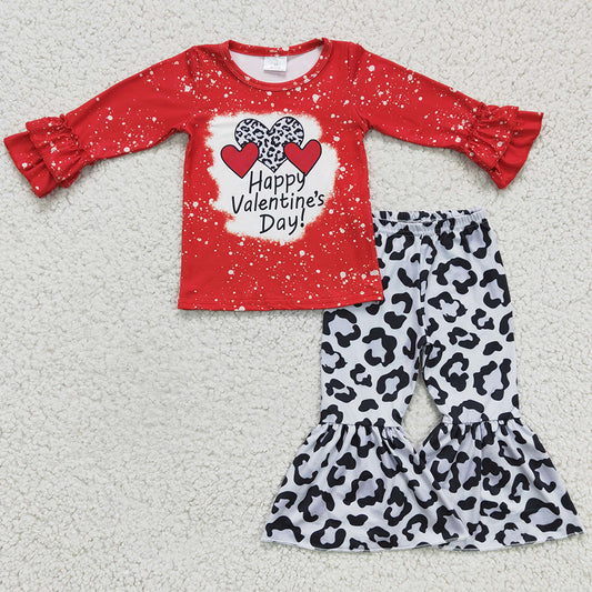 Wholesale Baby Girls Clothes Happy Valentine's Day Kids Girls Outfits 6 A33-12