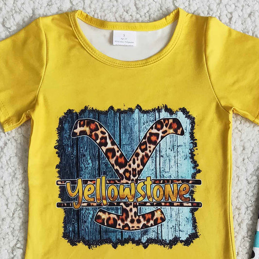 Fashion Baby Girl Designer Clothes Short Sleeve Bell Bottom Outfit Spring Kids Boutique Clothing Wholesale Baby Girl Clothes Set B1-17