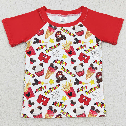 Boutique Baby Boys T-shirt Happy Birthday Kids Clothes Top BT0138