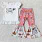 RTS Wholesale Baby Girl Clothes Cow Print Fashion Kids Designer Clothes Girls Bell Sets Cute Baby Children Clothes Outfits Hot A12-4