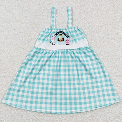 Baby Girls Dresses Farm Strap Knee Length Dress GSD0269 3.8