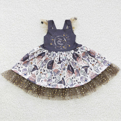 Boutique Baby Girls Dress Magic Girl Tutu Knee Length Dresses GSD0255