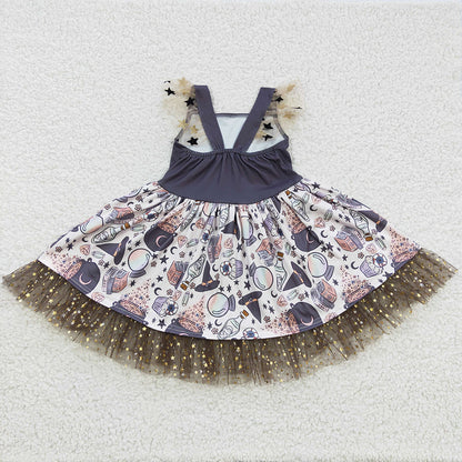 Boutique Baby Girls Dress Magic Girl Tutu Knee Length Dresses GSD0255