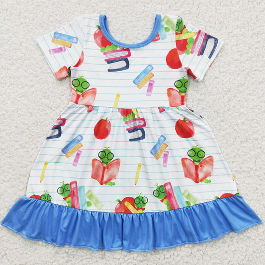 Boutique Baby Girls Dress Back To School Book Knee Length Dresses GSD0333