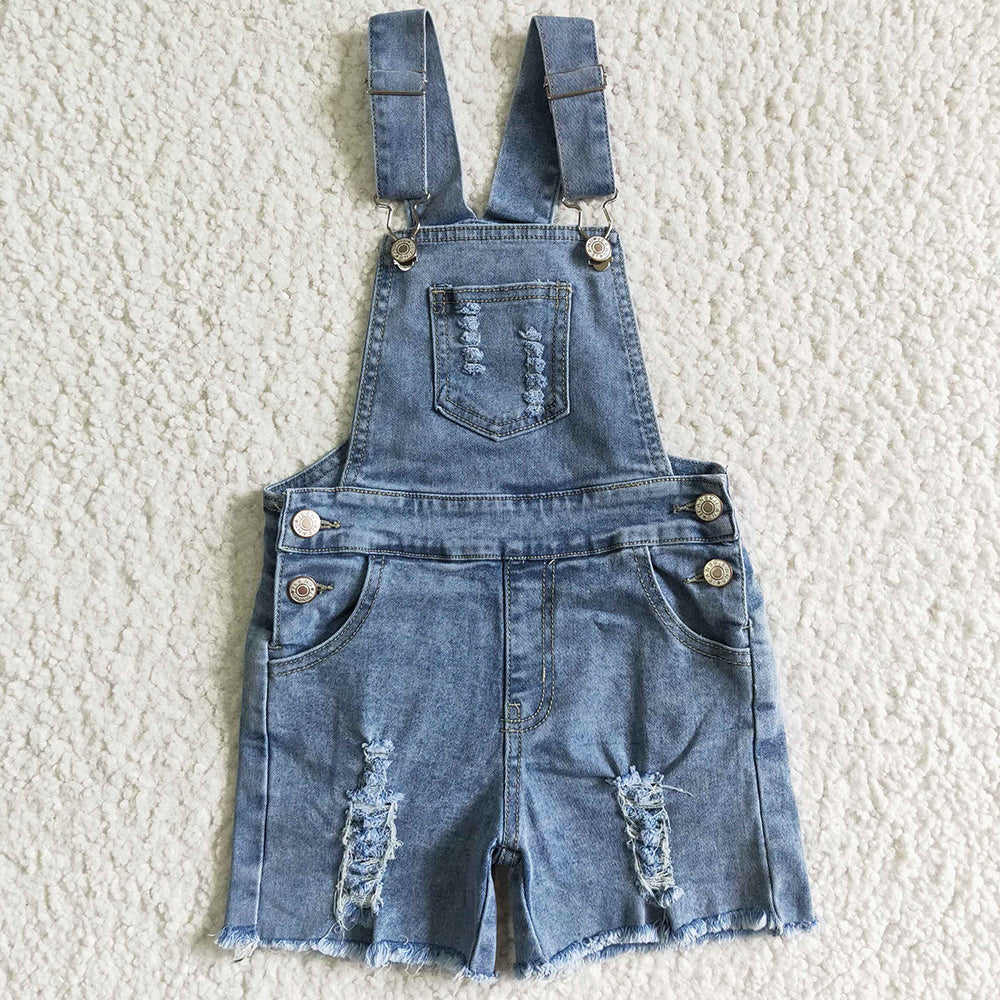 New Fashion Baby Girls Overall Denim Shorts Blue Boutique Toddler Baby Girls Shorts Jeans Fashion Denim Overall Shorts SS0016