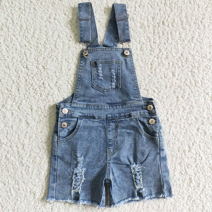 New Fashion Baby Girls Overall Denim Shorts Blue Boutique Toddler Baby Girls Shorts Jeans Fashion Denim Overall Shorts SS0016