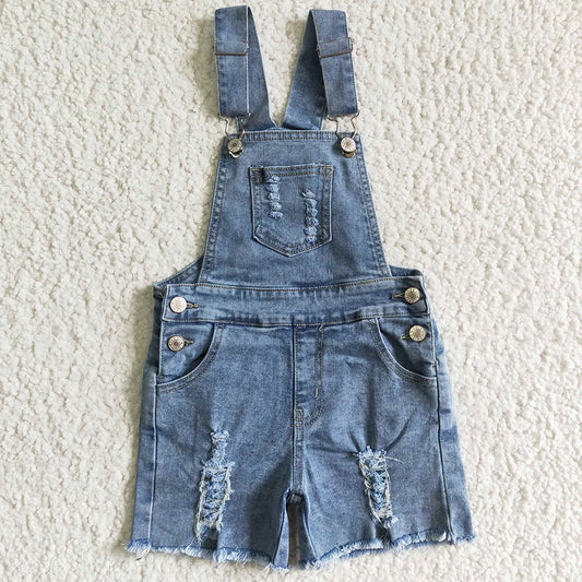 New Fashion Baby Girls Overall Denim Shorts Blue Boutique Toddler Baby Girls Shorts Jeans Fashion Denim Overall Shorts SS0016