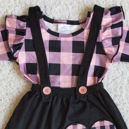 New Fashion Baby Girls Clothes Skirt Sets Valentine's Day Boutique Kids Clothes Girls Overalls Dress Toddler Outfits Wholesale 6 A28-30 12.20