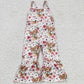 Hot Sale Baby Girls Jumpsuit Flower Cow Print Boutique Girls Clothes Jumpsuits SR0114