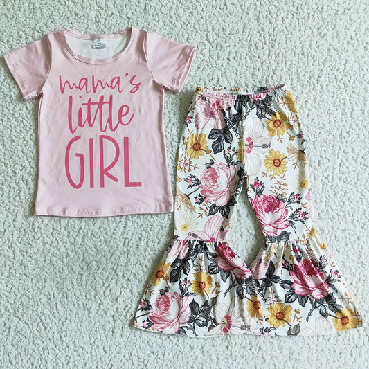 Boutique Baby Girls Clothes Mama`s Little Girl Kids Clothing Set GSPO0153