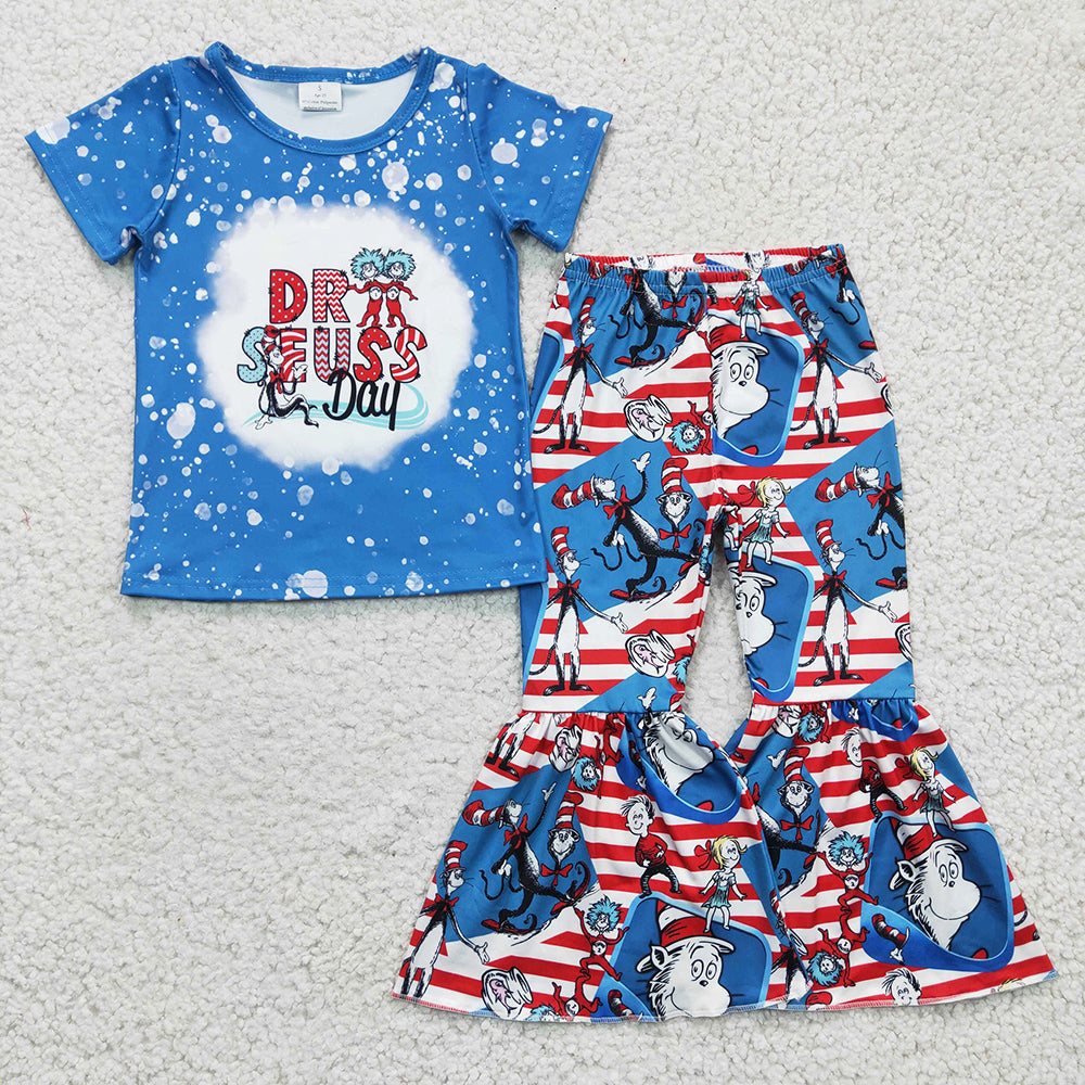 Wholesale Baby Girls Clothes Short Sleeve Bell Pants Set GSPO0406