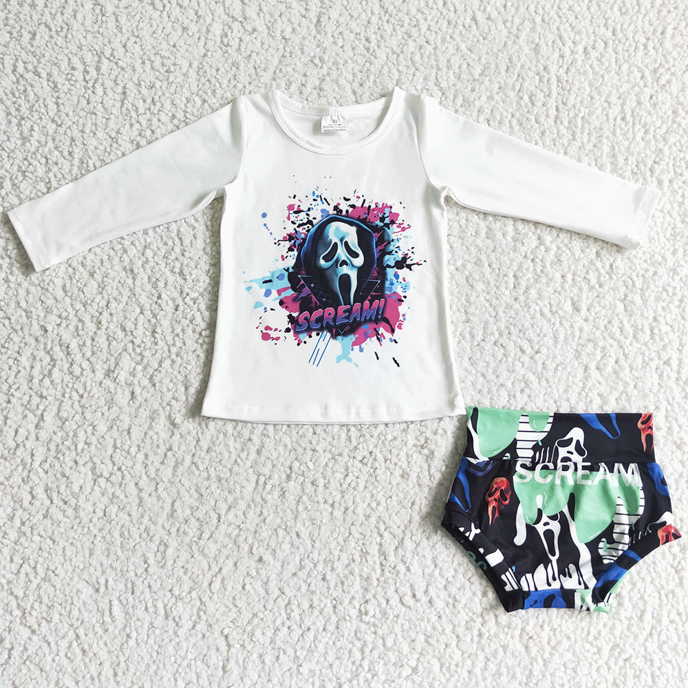 Halloween Baby Girl Clothes Bummie Set Fall Long Sleeve Outfits LR0031