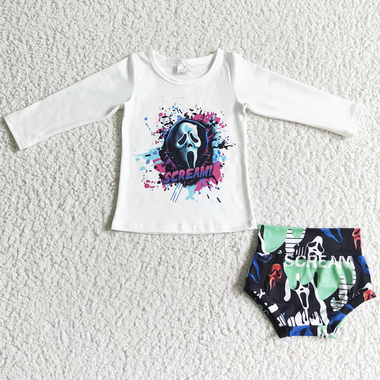 Halloween Baby Girl Clothes Bummie Set Fall Long Sleeve Outfits LR0031