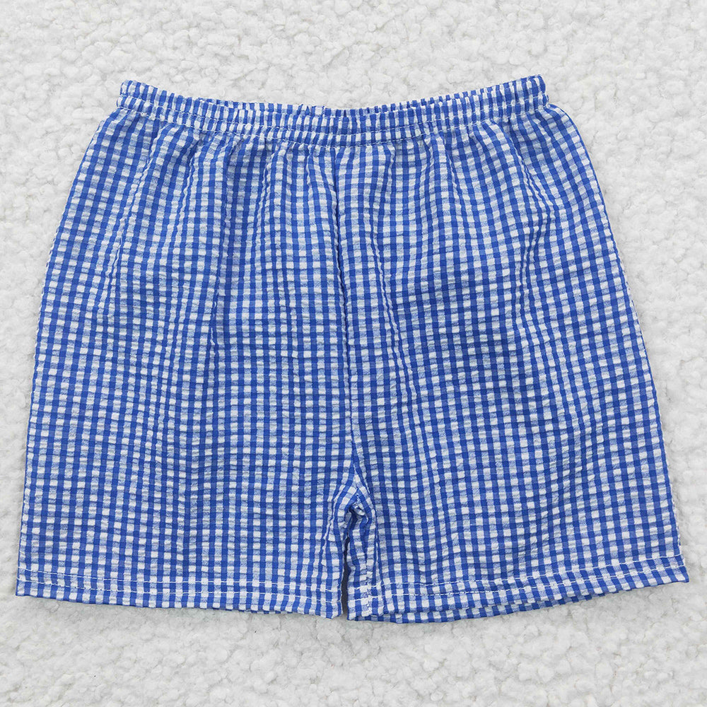 Summer Baby Boys Shorts Plaid Seersucker Shorts