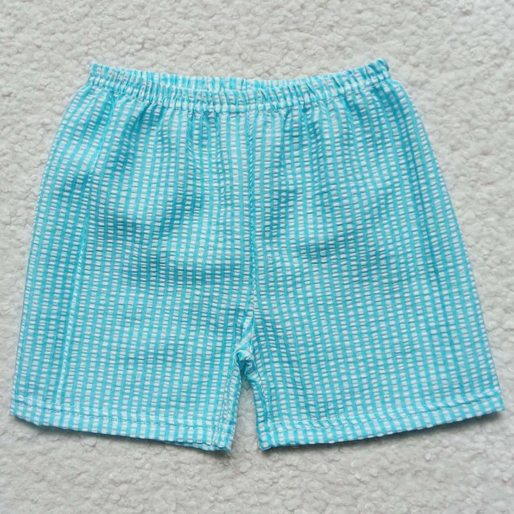 Summer Baby Boys Shorts Plaid Seersucker Shorts