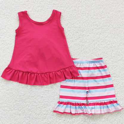 New Design Boutique Baby Girls Clothes Summer Sets GSSO0209