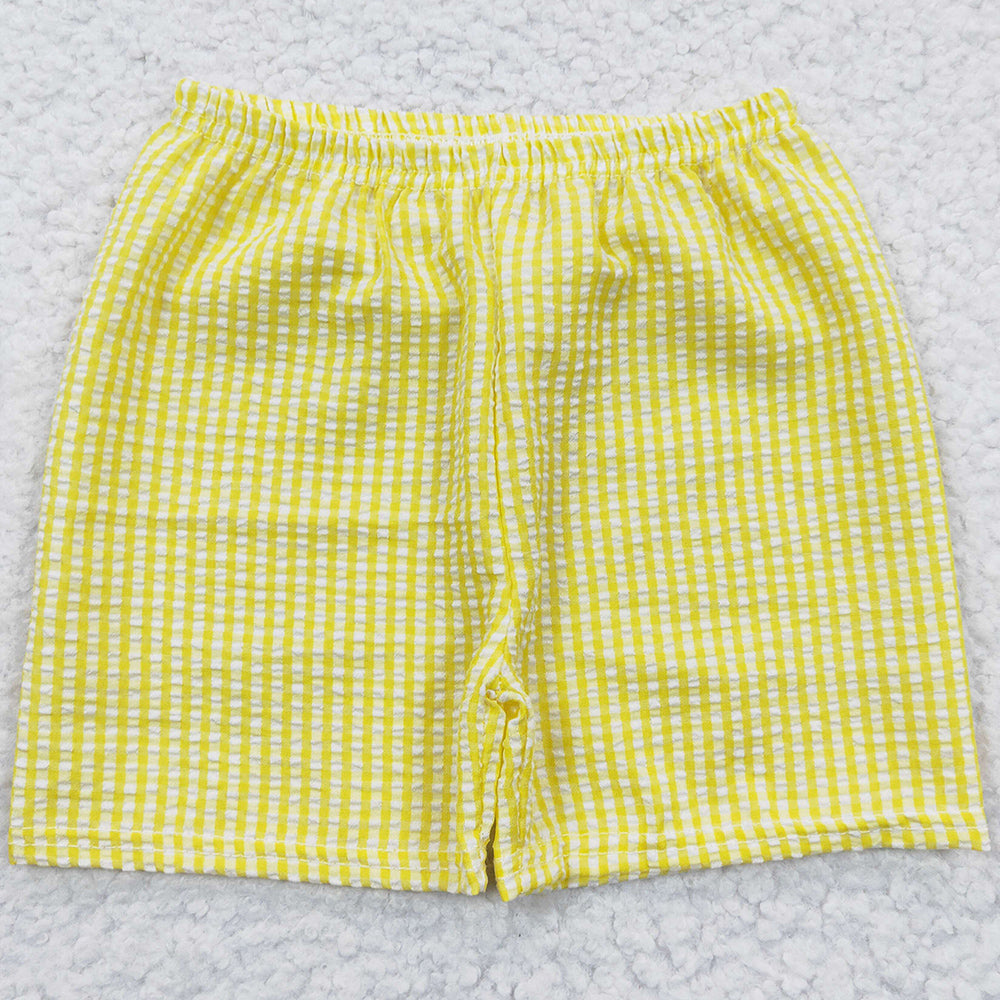 Summer Baby Boys Shorts Plaid Seersucker Shorts