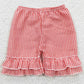 Boutique Baby Girls Shorts Ruffle Plaid Seersucker Fabric Shorts