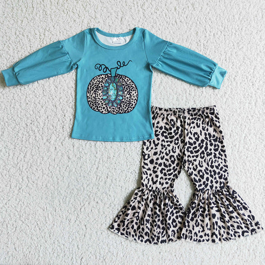 Pumpkin Print Boutique Girls Clothing Halloween Outfits GLP0070