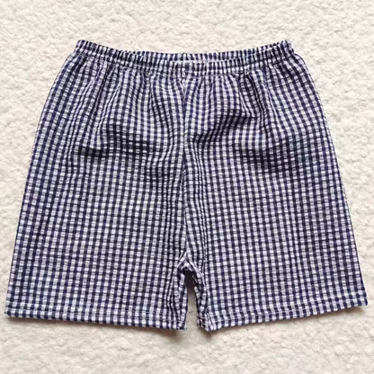 Summer Baby Boys Shorts Plaid Seersucker Shorts