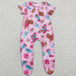 Western Style Baby Girls Romper Fashion Short Sleeve Baby Footie Jumpsuit SR0194 5.7
