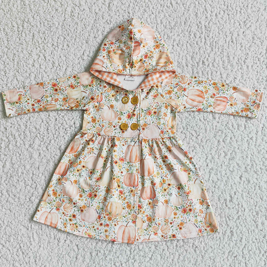 New Design Baby Girls Dress Coat Hoodie Dress GT0008