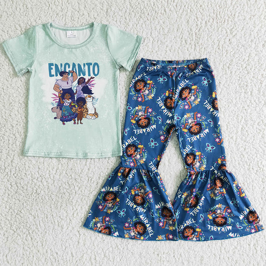 New Fashion Baby Girl Clothes Set Spring Kids Clothes Girls Bell Bottom Outfits Wholesale Bulk B16-28