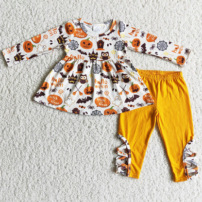 Baby Boys T-shirt Pumpkin Halloween Kids Sibling Clothing Girls Outfits Matched Boys T-shirt 6 A17-18