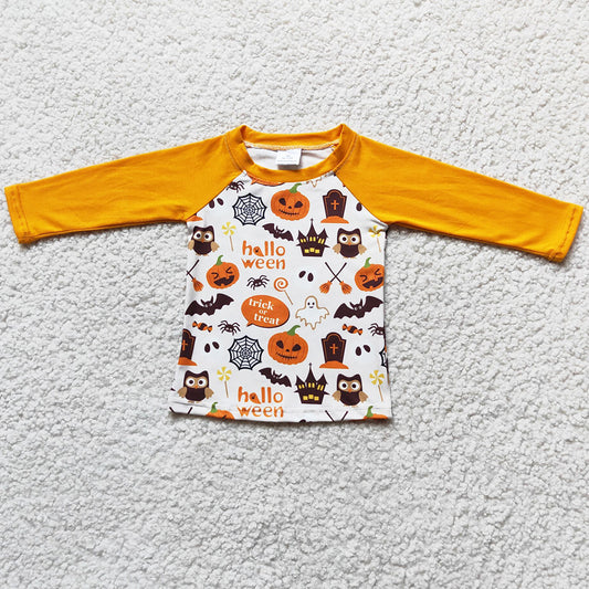 Baby Boys T-shirt Pumpkin Halloween Kids Sibling Clothing Girls Outfits Matched Boys T-shirt 6 A17-18