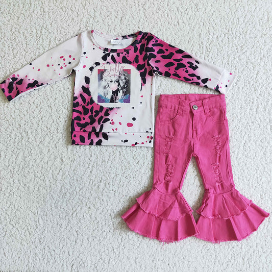 Hot Sale Baby Girl Clothes Jeans Pants Set D14-14 GT0010