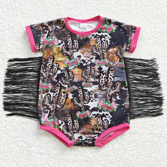 Boutique Infant Baby Romper Tassel Design Cute Girls Romper Clothing SR0108