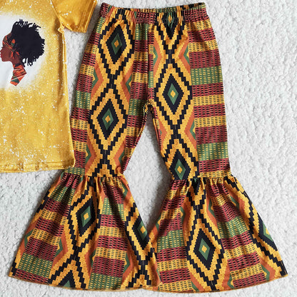 Boutique Baby Girls Clothing Short Sleeve Bell Pants Black Girl Clothes Outfits B1-1 1.9