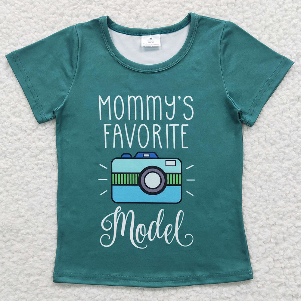 Baby Girls T-shirt Short Sleeve Mommy's Favorite Model Shirts Tops GT0162