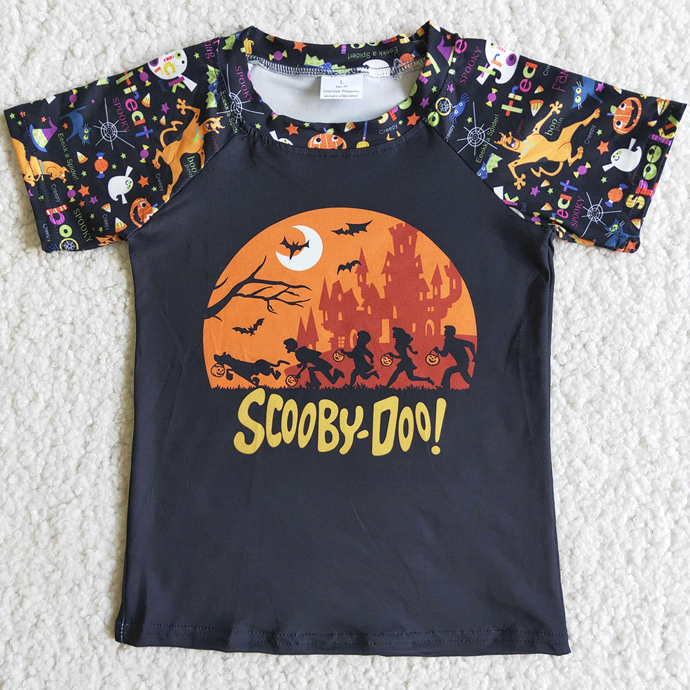 Fashion Baby Boys T-Shirt Hallowen Short Sleeve Girls Clothes Bell Bottom Outfits Matched Boys Clothes T-shirt D5-5