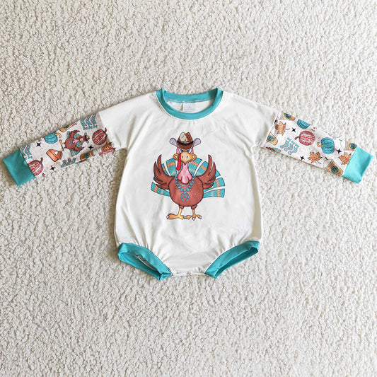 Infant Baby Romper Turkey Print Boutique Thanksgiving Kids Girls Clothing LR0170