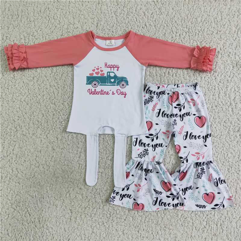 Wholesale Baby Girls Clothes Valentine's Day Toddler Girls Outfits 6 A27-27