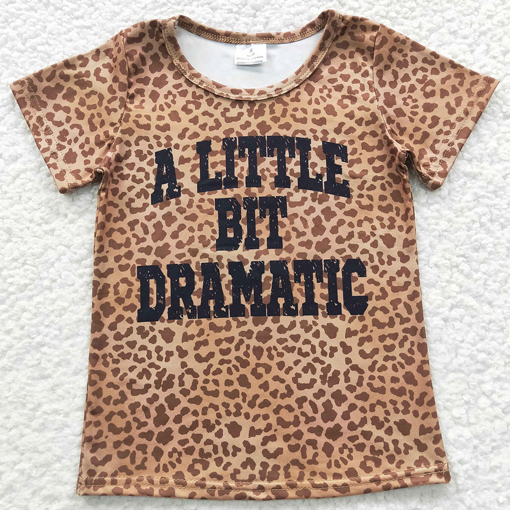 Baby Girls Clothes Top A Little Bit Dramatic Short Sleeve Girls T-shirtsBT0219