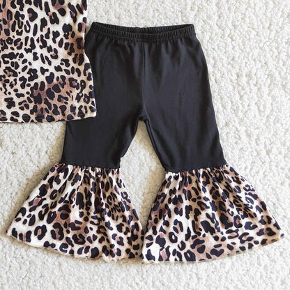 New Fashion Baby Girl Clothes Set Boutique Girls Leopard Outfits 6 B1-20