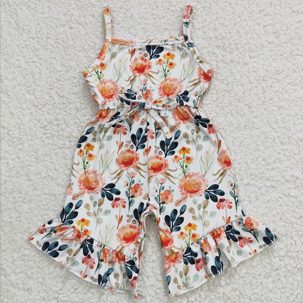 Flower Print Boutique Girls Jumpsuit SR0250