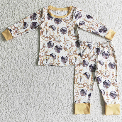 Boutique Boys Pajamas Happy New Year Sleepwear Set Baby Girl Nightwear BLP0101 GLP0275