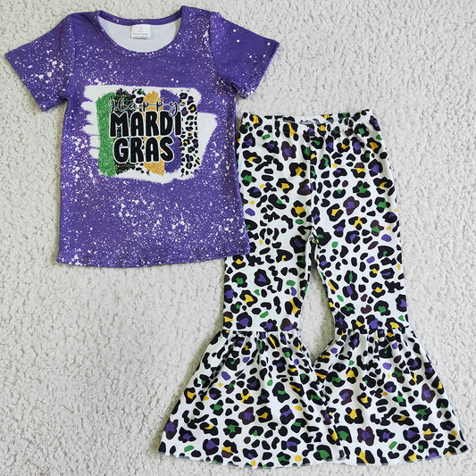 Mardi Gras Infant Baby Romper Leopard Fashion Girls Clothing LR0226