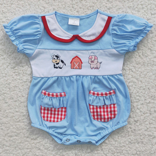 Farm Embroidery Boutique Infant Baby Girls Romper SR0263