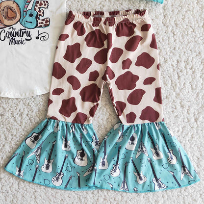 Boutique Toddler Girls Clothes Long Sleeve Bell Pants Set 6 A11-14