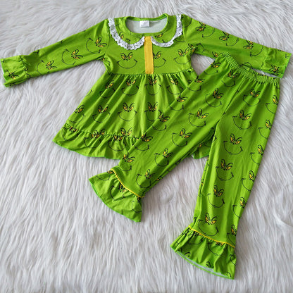 Baby Girls Pajamas Set Christmas Boutique Kids Pajamas Girl Nightgown Sleepwear 6 A20-15